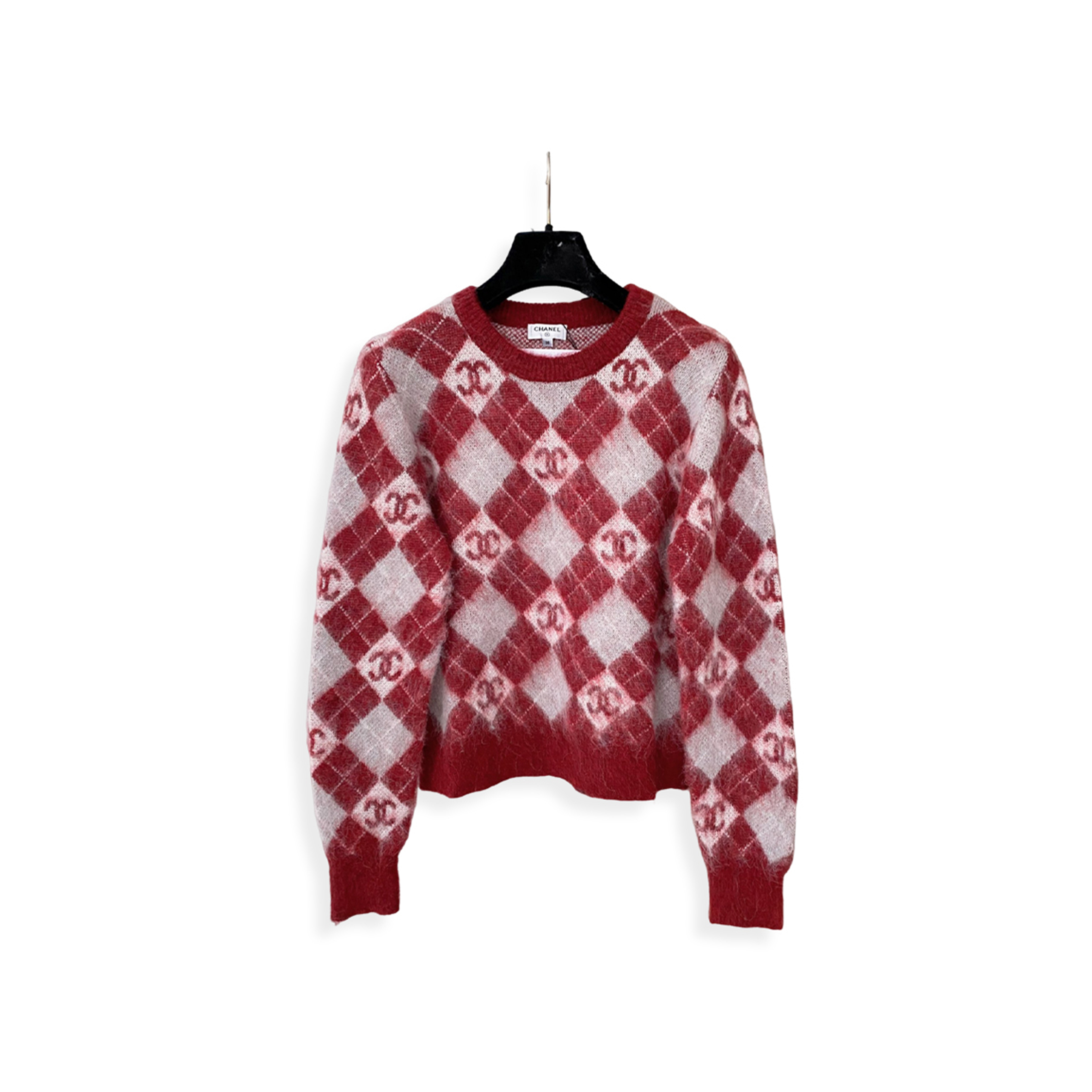 CHANEL ARGYLE KNIT CARDIGAN 